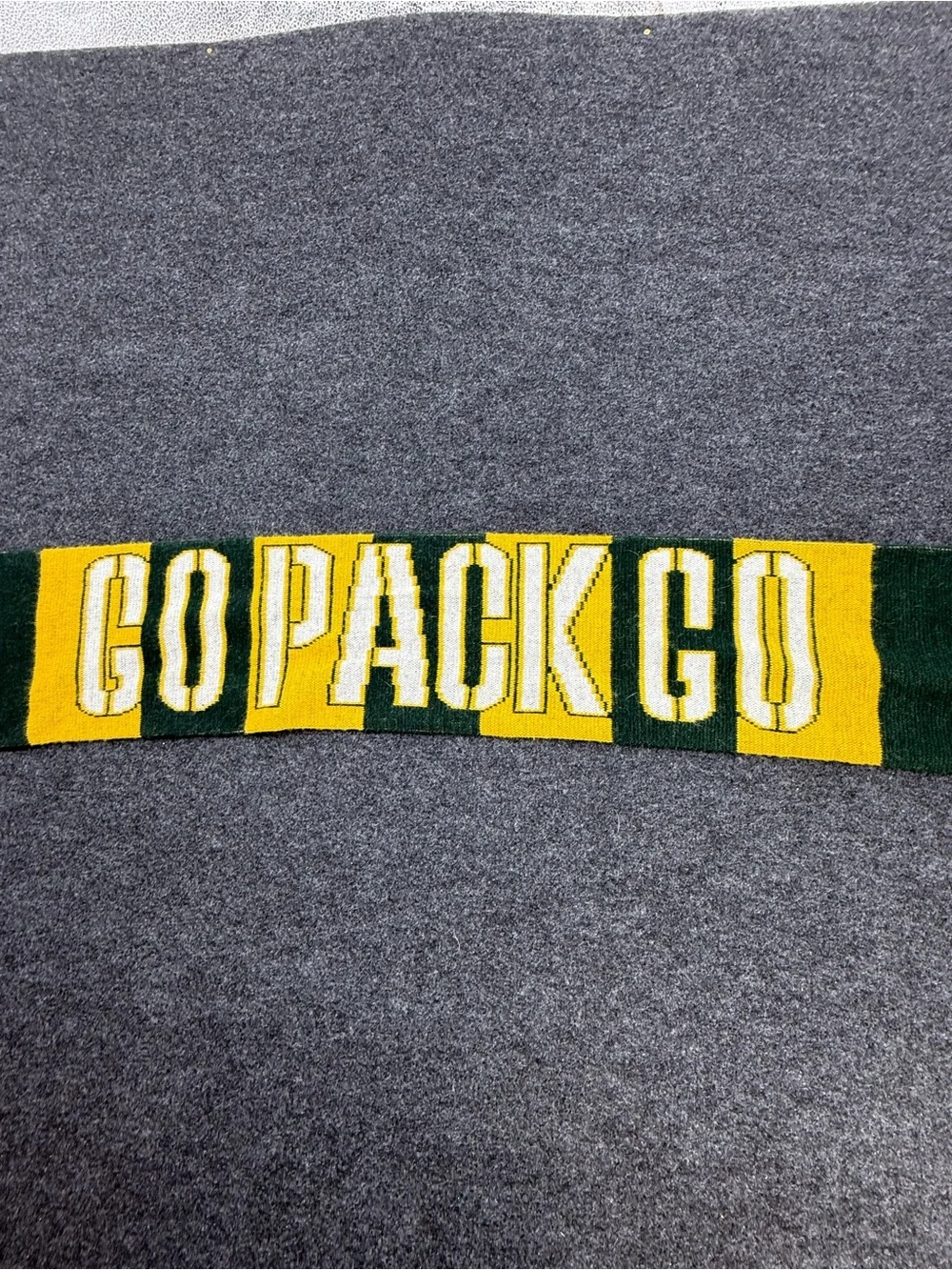 NFL Green Bay Packers Green and Gold Striped Knit Scarf
